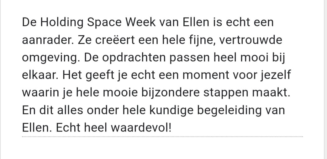 Holding Space week - Afbeelding 2
