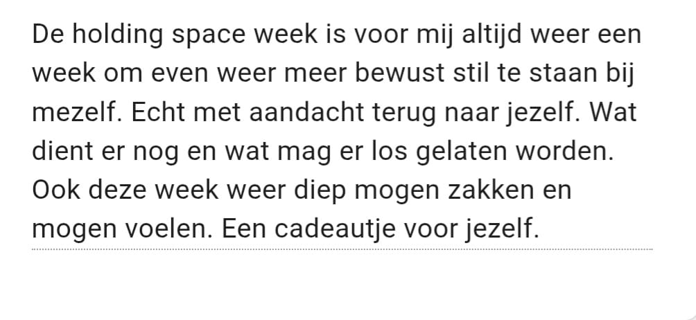 Holding Space week - Afbeelding 11
